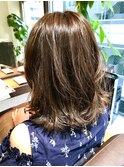 ナチュラルベージュ×外ハネミディ【代々木/新宿】