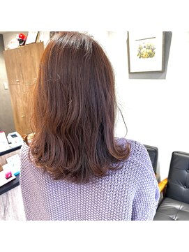 アルマヘアー(Alma hair by murasaki) ◎オレンジベージュカラーのミディアムスタイル◎