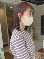 ヘアー アイス ルーチェ(HAIR ICI LUCE) ブリーチなしダブルカラーピンクベージュ/落合