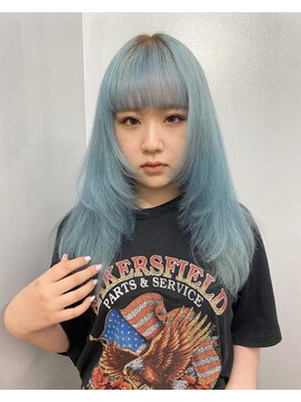 ジーナ(XENA) ブリーチカラー、水色カラー