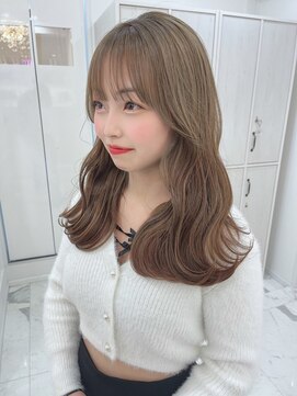 リルミー(Lilme) 【ブリーチ1回】ミルクティーベージュ＋可愛い顔周り ＊Lilme＊