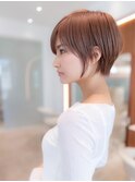 20代30代大人かわいい丸みショート似合わせカットシアカラー前髪