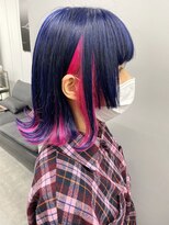 ジオラマ(DIORAMA)&nbsp;ネイビー / ピンク / インナーカラー / ボブ