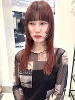 シータ(sheta)&nbsp;【表参道sheta/中澤】小顔赤髪ロングレイヤーボブルフ黒髪