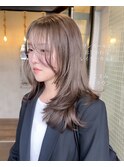 【megumi】レイヤーカット.くすみブラウン