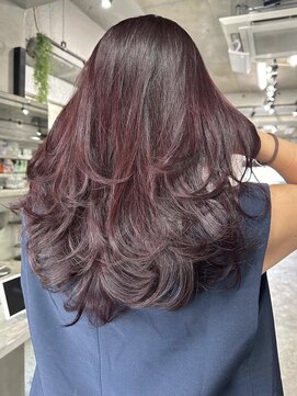 アポロ 横浜駅店(apollo) バレイヤージュハイライトシャドールーツダブルカラーレイヤー