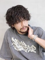 渋谷緩めシャドウパーマスパイラルパーマセンターパートウルフ