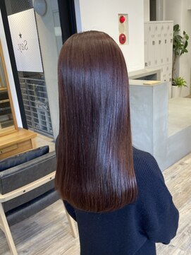 セイドット フクオカ(Say.FUKUOKA) 【レディース・大名】髪質改善ストレート×艶髪ラベンダーピンク
