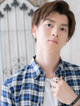 メンズヘア ビーセカンド 草加店(MENS HAIR B-2) カジュアルダークアッシュフェザーショートZ草加