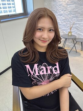 アリープパロット(ALEAP parrot) ミディアムレイヤー/くびれ/ブラウン【ALEAP parrot/大西】