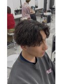 【KAZUKI】縦落ちのツイストパーマ