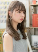 グレイアッシュレイヤーロングエアストレートA3上尾20代30代40代