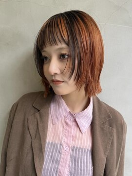 小顔/オリーブグレー/ココアベージュ/黒髪/レイヤー