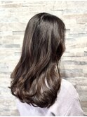 Aラインロング×白髪染めリタッチ