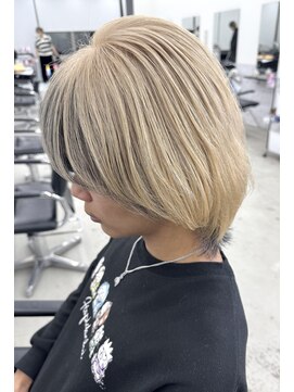 エゴル ナゴヤサカエ(ENGOL NAGOYA SAKAE) 新美蓮/ベージュ/デザインカラー/ミルクティー