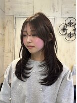 ヘアーアンドメイク シークタチカワ 立川店(Hair&Make Seek) 【澤飯】耳にかけても可愛い顔周りレイヤー×2wayバング