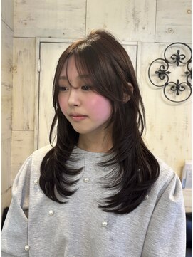 ヘアーアンドメイク シークタチカワ 立川店(Hair&Make Seek) 【澤飯】耳にかけても可愛い顔周りレイヤー×2wayバング