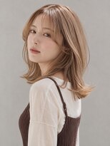 トリニティ(trinity) ブリーチ ダブルカラー レイヤーウルフ ミルクティーベージュ