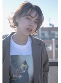 毛先パーマで動きのあるマッシュウルフ♪