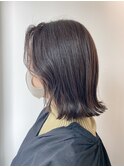 ＊透明感グレージュ×顔まわりレイヤーボブ＊