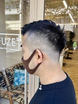 フューズ ヘア(FUZE hair) 黒髪おしゃれ短髪★ソフトモヒカン×フェードカット★