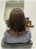 外ハネボブ/セクションカラー/ペールベージュ/人形町