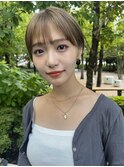 髪質改善＊ぱっつんショートグレージュカラー【Zina 北千住】