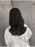 セミロング　ローレイヤー　暗髪ネイビーアッシュ　おおたかの森
