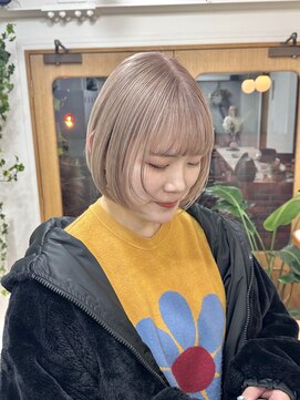 シエン 恵比寿(CIEN) 卵型切りっぱなしボブエアリーロング美髪ホワイトベージュ