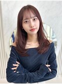 大人可愛いワンカールレイヤースタイル　顔まわり前髪カット