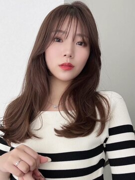 ソヨン 金山店(SOYON) 波巻き/小顔/似合わせカット/フェミニンロング/黒髪/ネビージュ