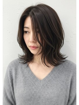 アントワープトーキョー(antwerp TOKYO) 30代40代50代外ハネミディアムレイヤー髪質改善酸性ストレート