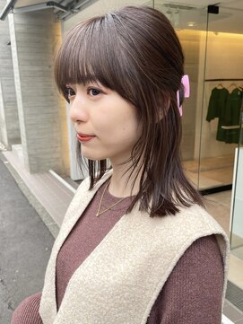 ノラ ヘアーサロン(NORA HAIR SALON) ナチュラル小顔前髪あり後れ毛サイドバング結べるボブくびれヘア