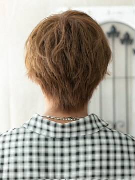 メンズヘア ビーセカンド 草加店(MENS HAIR B-2) 学生20代ハイトーンカラー無造作ニュアンスパーママッシュG草加