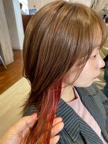 ヘアメイク アリエス 岩切店(HAIR MAKE aries) ワンブリーチ暖色インナーカラー 仙台 岩切 20代30代 