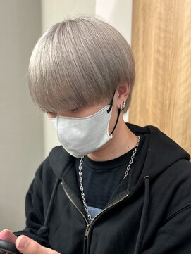 エルマーク 渋谷(L-MARK) マッシュブリーチハイトーンハイライトスパイラルツーブロック