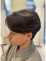 アッシュ 池袋店(Ash)&nbsp;センターパート/曲がる縮毛矯正/メンズ縮毛矯正 ＃池袋駅