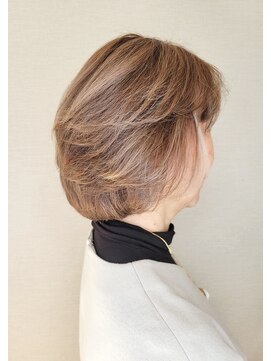 松本平太郎美容室 国立店 50代60代70代×ショートレイヤー×イノアカラー×ハイライト