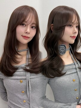 ハピネス 梅田茶屋町店(HAPPINESS) 韓国風/レイヤーカット/顔周り/顔まわり/髪質改善/ベージュ