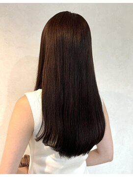 ヘアアンドメイク エジェリ(hair&make egerie) 【顔まわりフリンジレイヤーロング・ダークベージュカラー】