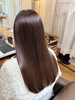 メゾンe.m.a(MAISON e.m.a)&nbsp;30代40代髪質改善カラー艶髪ストレートロングココアブラウン