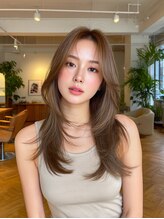 ラファンジュ ヘアー(Rohange hair) ハイレイヤーカット/韓国ヘア/くびれレイヤー/20代/30代/40代