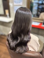 1+ アンプリュス(Unplus)&nbsp;イヤリングカラー　ラベンダー×グレージュ