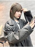 切りっぱなしボブ/くすみグレージュ/ボブカット/ミニボブ/横浜