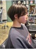 【絶壁解消◎】耳掛けショート×オリーブカラー