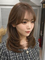 レブ 四条烏丸(Reb,)&nbsp;ミディアムレイヤー/顔周り/ブリーチなし/ダブルカラー/韓国