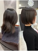 切りっぱなしボブ