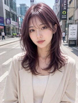 ヘアレスキュー クルアルガ 韓国風レイヤースタイル
