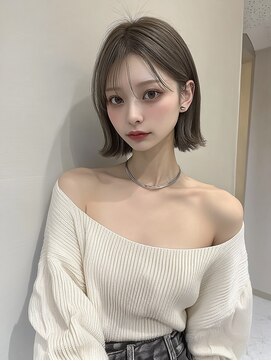 レア 銀座(Le'a) 韓国ボブレイヤーボブレイヤーボブ髪質改善ボブ20代ミニボブ