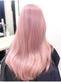 ピンク／ブリーチ／シールエクステ／渋谷／ケアブリーチ